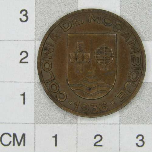 1936 Mozambique 20 Centavos - XF
