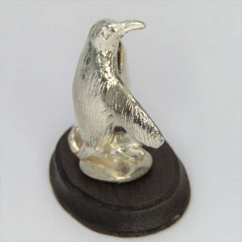 Sterling silver African penguin Sculpture by Stuart Benade