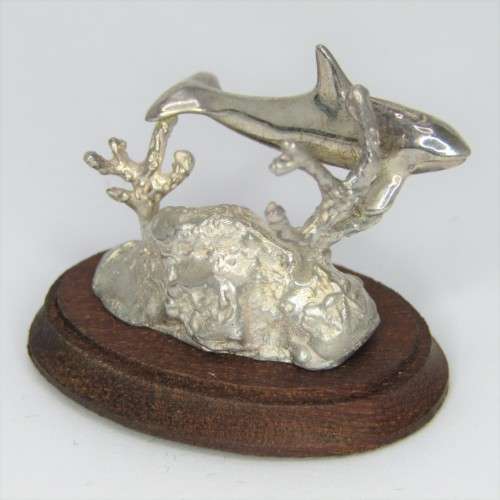 Silver Sculpture `Orca` by Stuart Benade