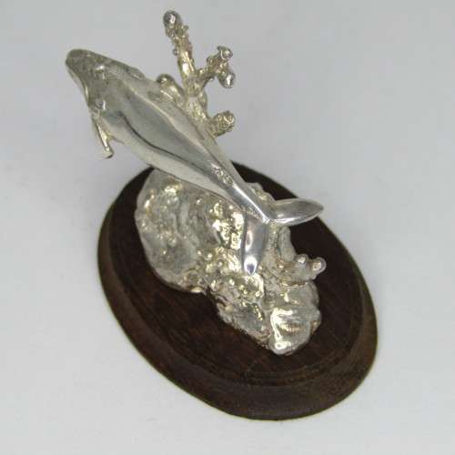 Silver Sculpture `Southern Right Whale` by Stuart Benade