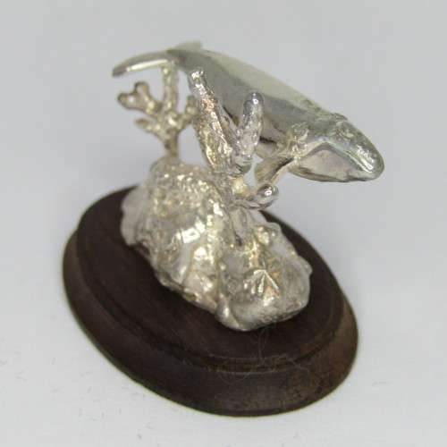 Silver Sculpture `Southern Right Whale` by Stuart Benade