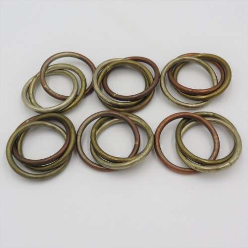 Set of 6 Russian wedding ring napkin ring set