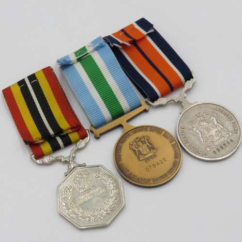 Set of 6 SADF Border War medals issued to 72110216 KV Lieutenant T.G. Swanepoel