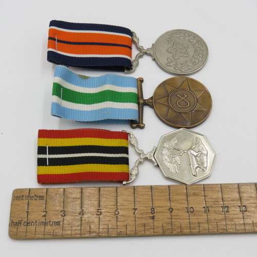 Set of 6 SADF Border War medals issued to 72110216 KV Lieutenant T.G. Swanepoel