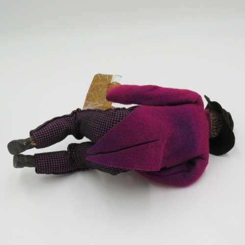 Vintage Composition doll figurine - Sit and reads newspaper - Box not included