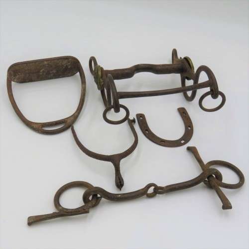 Boer War Victorian Mounted Infantry Officer`s horse bit with other pieces