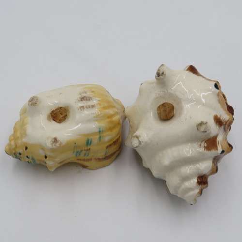 Pair of Conch shell salt and pepper shakers