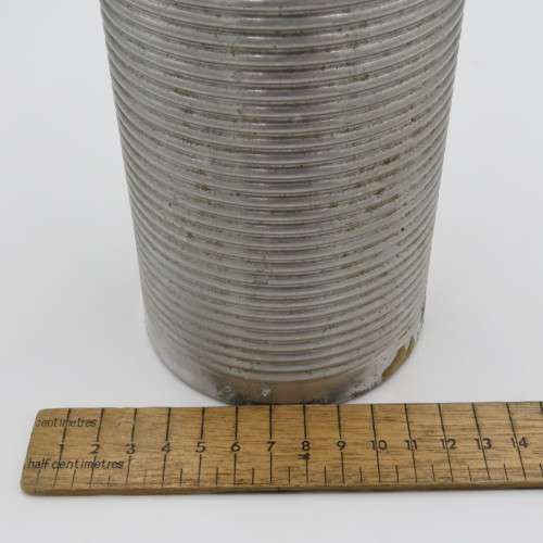 Vintage Icy-Hot brand aluminum vacuum bottle flash - Needs cork stopper - 34 cm High