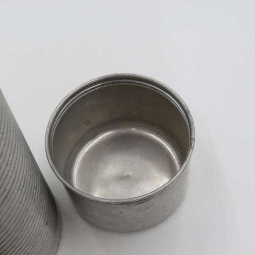 Vintage Icy-Hot brand aluminum vacuum bottle flash - Needs cork stopper - 34 cm High