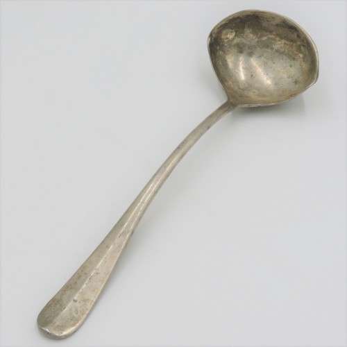Antique silverplated soup ladle