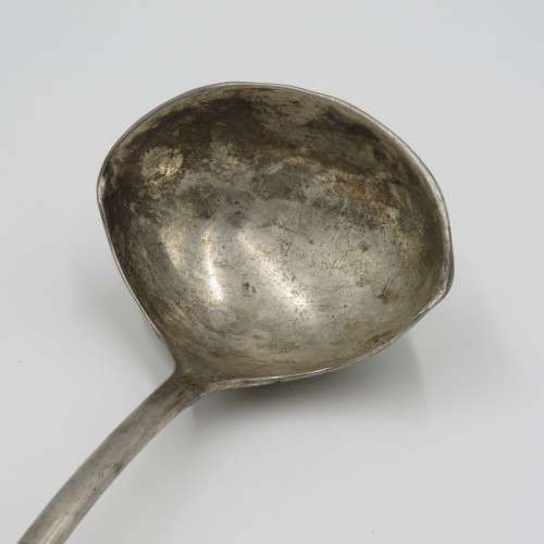 Antique silverplated soup ladle