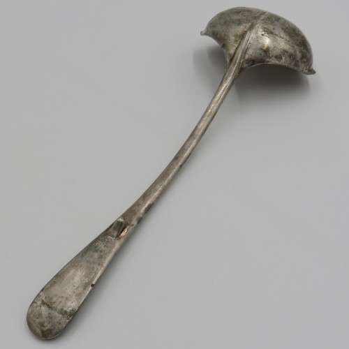 Antique silverplated soup ladle