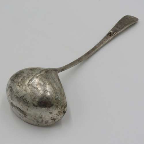 Antique silverplated soup ladle