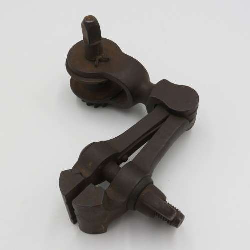 Antique vise clamp with ratchet winch pulley