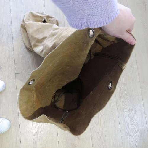 Old SA Army duffel bag / balsak - Well used - Size 111 x 49 cm