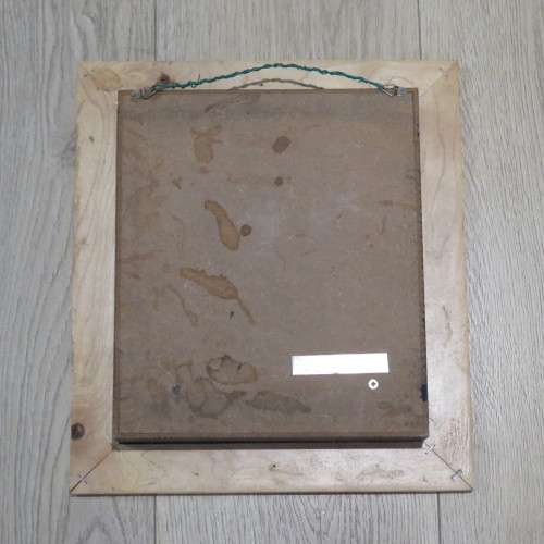 Antique woodwork plane in frame - 39 x 35 cm