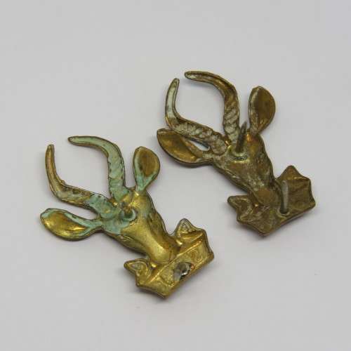 Pair of SADF brass Infantry collar badges