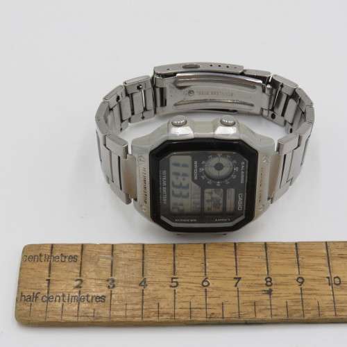 Casio Illuminator World time digital mens quartz watch - AE-1200WH