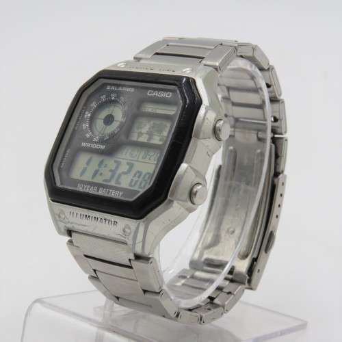 Casio Illuminator World time digital mens quartz watch - AE-1200WH