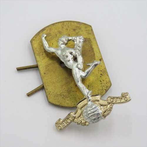 Royal Corps of Signals cap badge - No crown