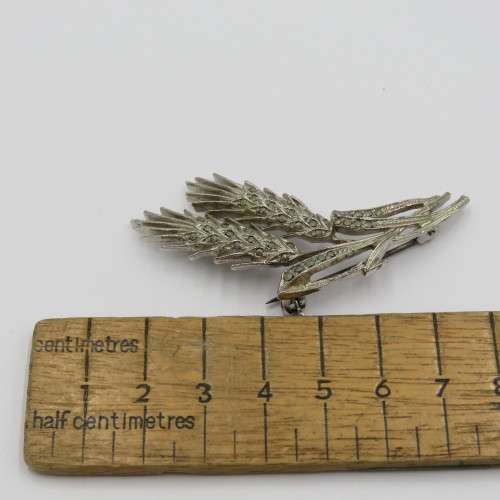 Vintage Marcasite wheat brooch