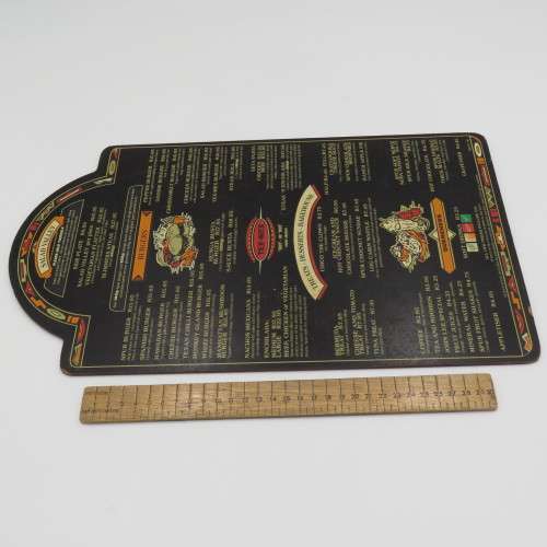 Vintage San Francisco Spur Strand wooden menu