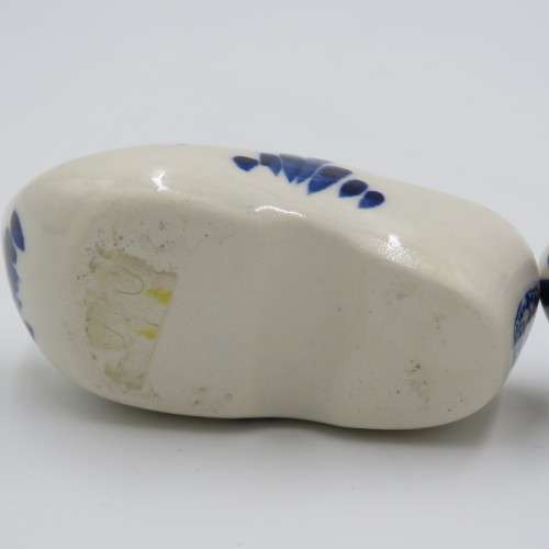 Pair of Blue and white Delft clogs ashtrays