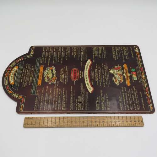 Vintage San Francisco Spur Strand wooden menu