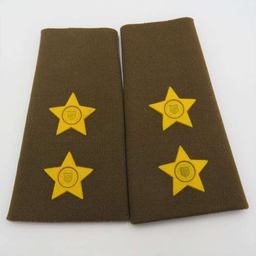Pair of SADF Lieutenant rank epaulettes - Tupperware