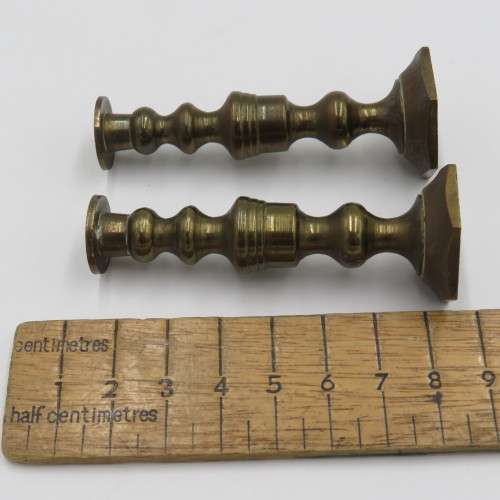 Pair of Miniature brass candle sticks