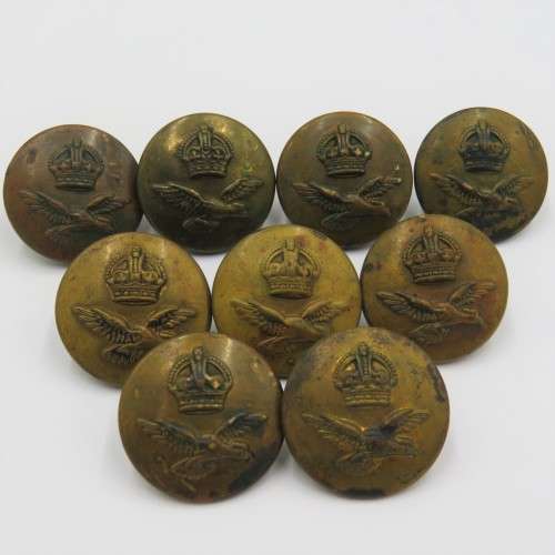 Lot of 9 WW2 Royal Air Force uniform buttons