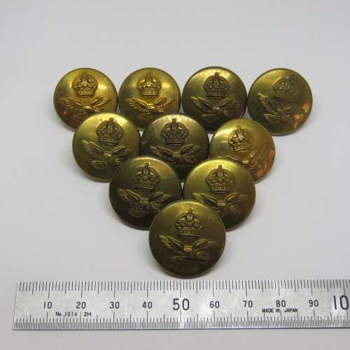 Lot of 10 Large WW2 Royal Air Force buttons