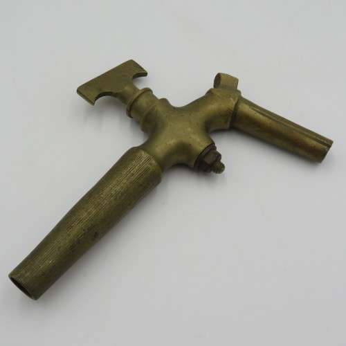 Antique brass tap for barrel