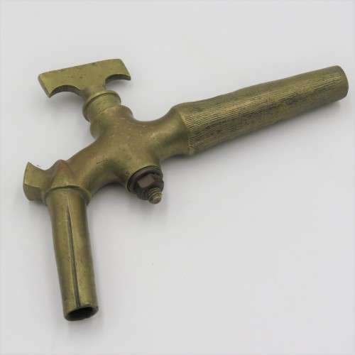 Antique brass tap for barrel