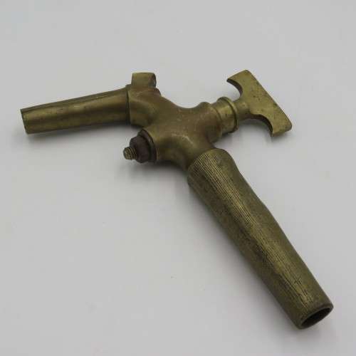 Antique brass tap for barrel