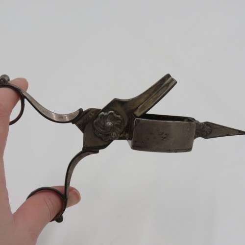 Antique William Hutton and Sons silverplated candle snuffer and wick trimmer