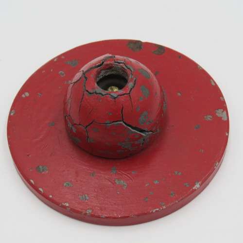 Antique Portable wool winder in wooden case - Foot piece cracked