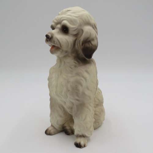 Vintage French poodle ceramic dog figurine