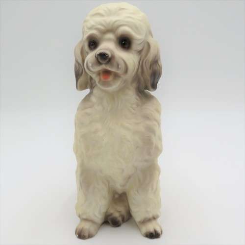 Vintage French poodle ceramic dog figurine