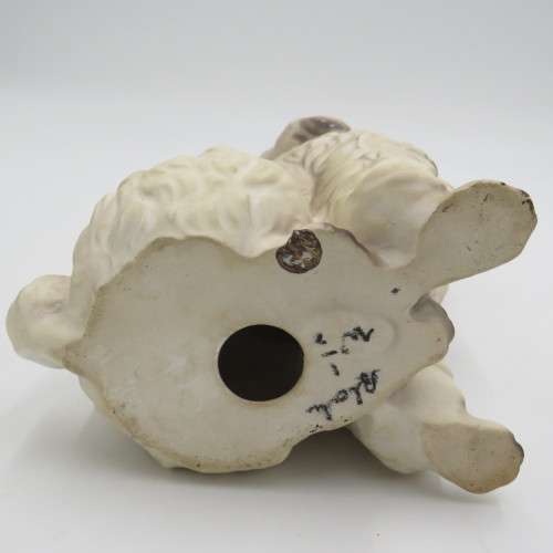 Vintage French poodle ceramic dog figurine