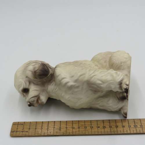 Vintage French poodle ceramic dog figurine