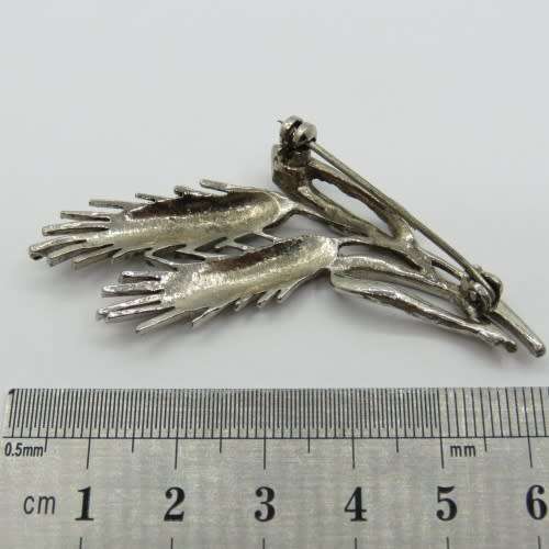 Vintage marcasite brooch with with wheat ears