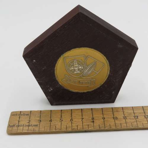 SADF Air Defence Artillery School 50 years medallion 1939-1989 Jubilee in stand