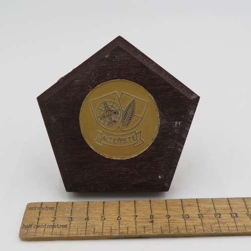 SADF Air Defence Artillery School 50 years medallion 1939-1989 Jubilee in stand
