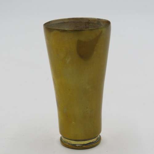 Vintage Rhodesia trench art shot glass made of bullet casing