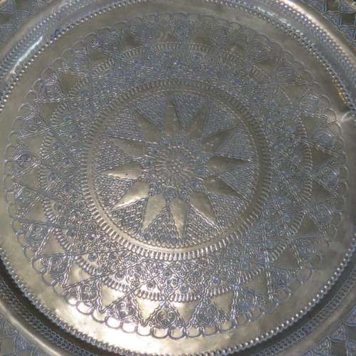 Large brass wall hanging plate - Size 64 x 64 cm