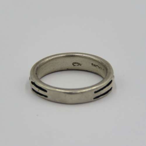 Sterling silver ring with inscription 1 Thes 4:3-4 - Weighs 3,7 g - Size L