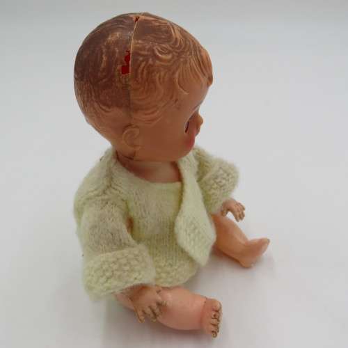 Vintage Blue box plastic baby doll