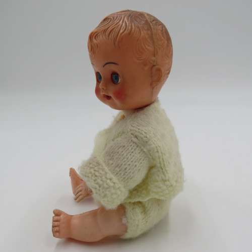 Vintage Blue box plastic baby doll