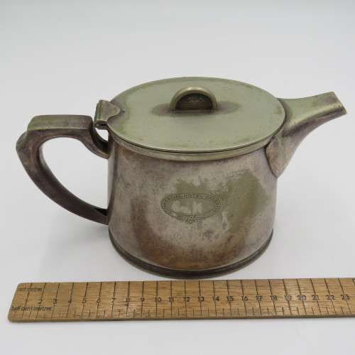 Commercial Hotel Caledon silverplated tea pot by Walker and Hall
